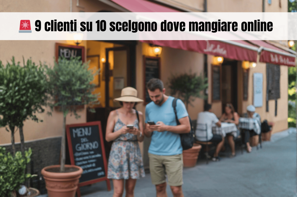 9 clienti su 10 scelgono dove mangiare online